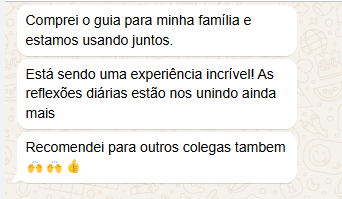 Mensagem agradescendo o guia